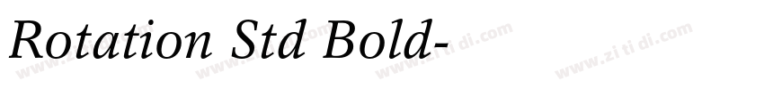 Rotation Std Bold字体转换